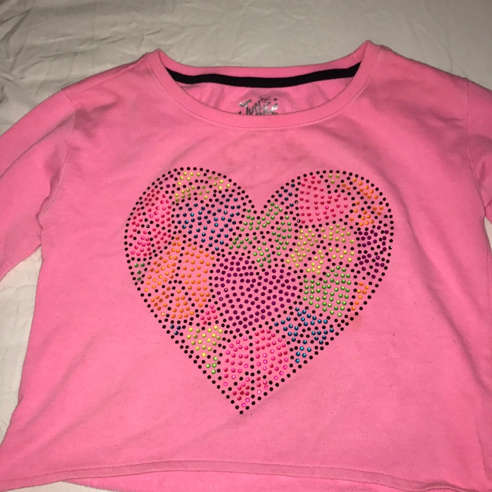 pink justice sweater
